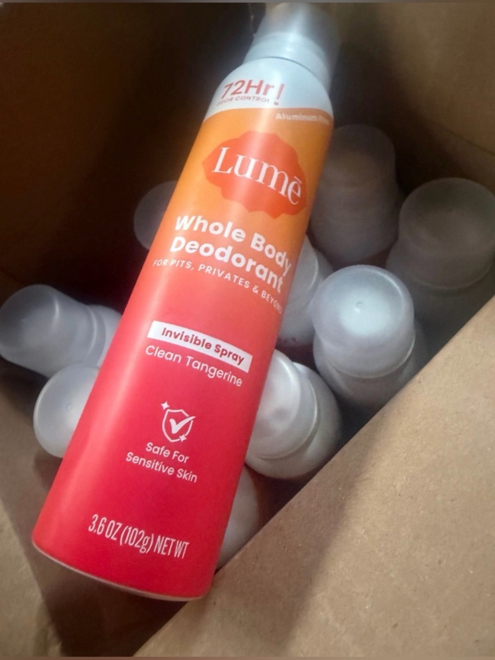 Lume Women’s Whole Body Deodorant Spray - Clean Tangerine (Orange) - Picture 3 of 3